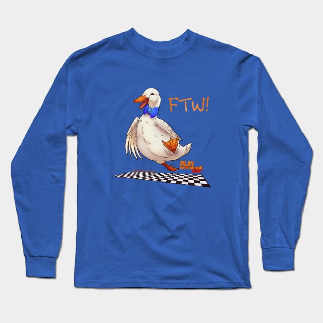 For the Win! Epic Duck Races! Long Sleeve T-Shirt by Fungo